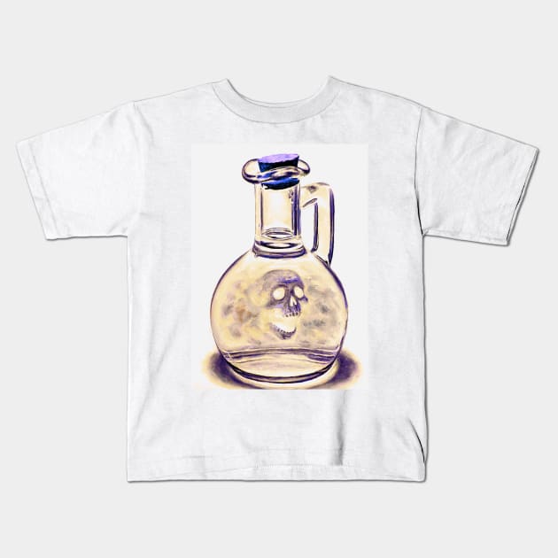 Lost soul skull potion bottle Kids T-Shirt by LukjanovArt